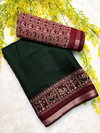 Tew Soft Bleck Dola Silk With Kalamkari Design Sarees Wholesalers In Delhi